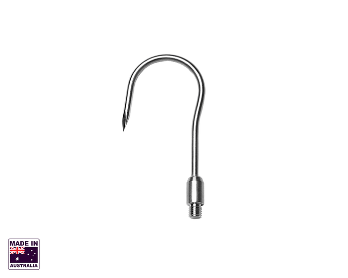 Hookem Interchangeable Round Boat Hook Only - 8 X 85mm Stainless Steel Head (No Point - Rounded End)