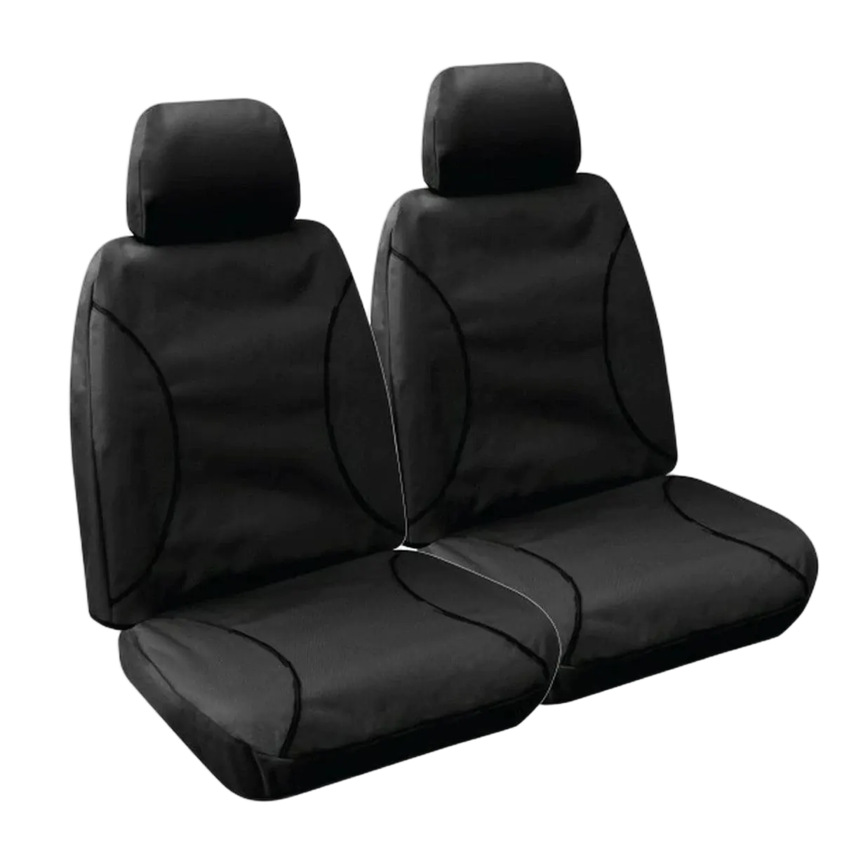 Tuff Terrain Canvas Black Seat Covers to Suit Toyota Hilux SR SR5 Extra Cab (4X4) 07/11-06/15 FRONT