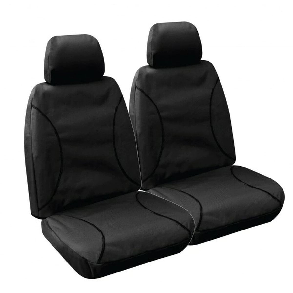 Tuff Terrain Canvas Black Seat Covers to Suit Mazda BT50 (UP UR) XT XTR Freestyle Cab 11-On FRONT