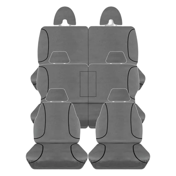 Tuff Terrain Canvas Grey Seat Covers to Suit Nissan Patrol Y61/GU ST Wagon 7 Seater 10/04-17 FRONT/MIDDLE/REAR