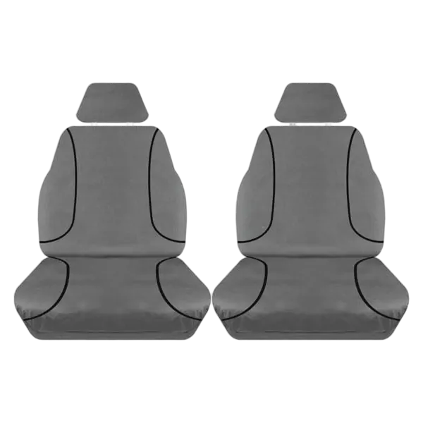 Tuff Terrain Canvas Grey Seat Covers to Suit Toyota Landcruiser 200 Series Wagon GXL 8 Seater 07/09-On FRONT