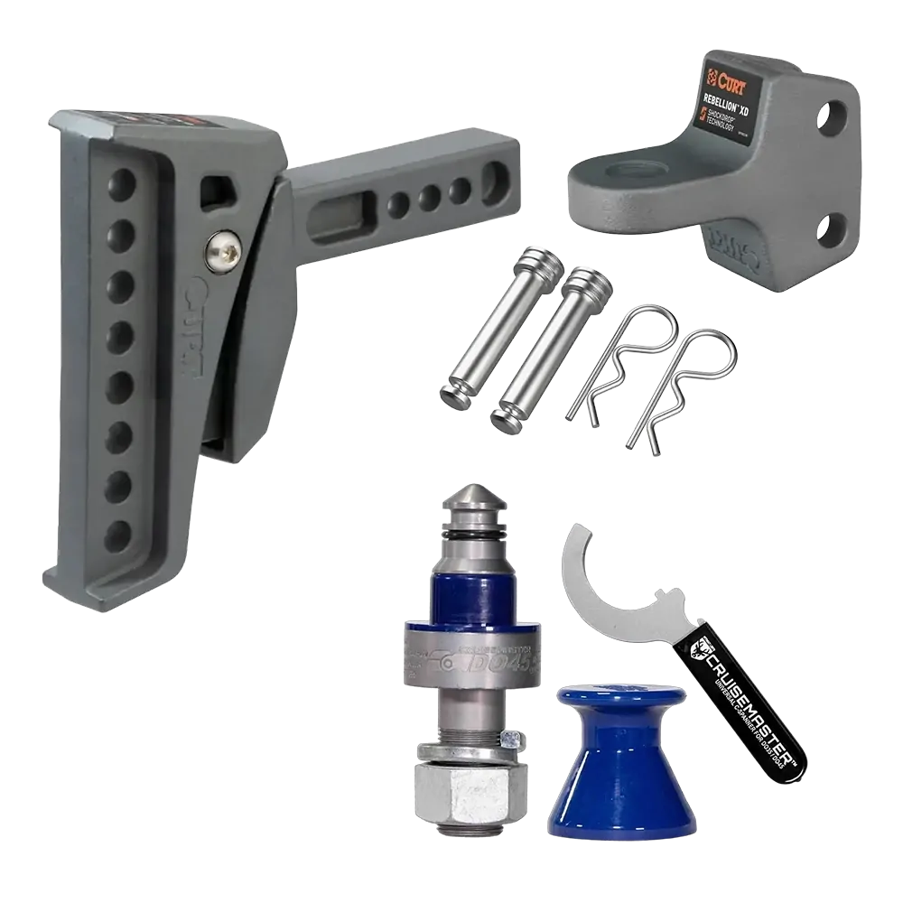 Curt Rebellion XD ShockDrop Hitch & DO45 Tow Pin 4.5t