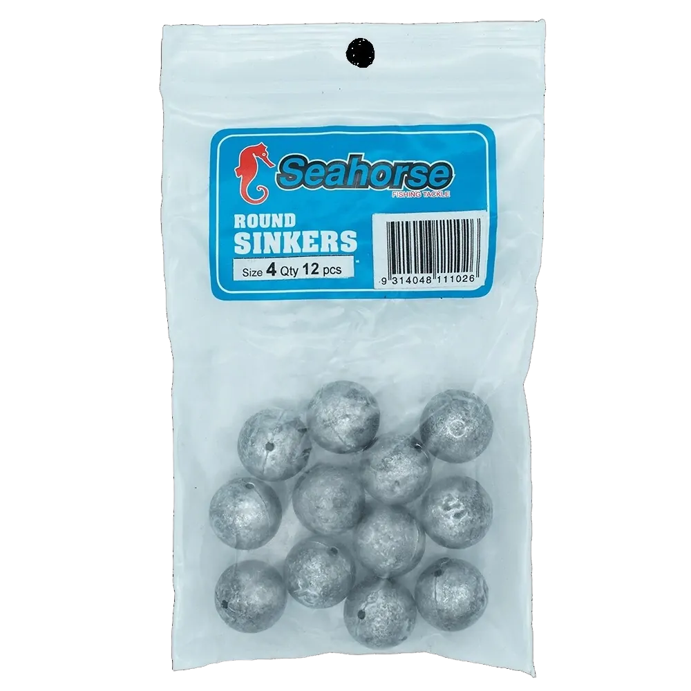 Seahorse #4 Ball Sinkers Large - 12pc Bag