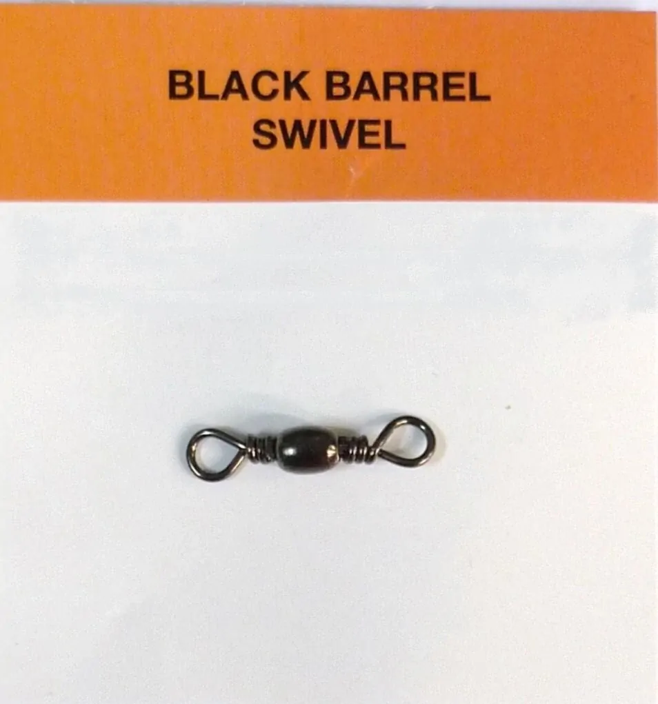 Seahorse Black Barrel Swivel Size #9