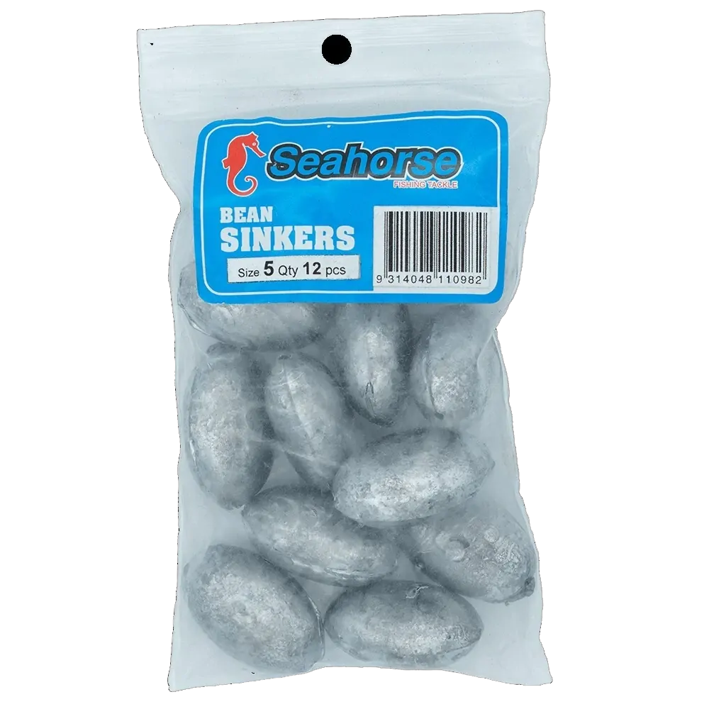 Seahorse #5 Large Bean Sinkers - 12pc Bag