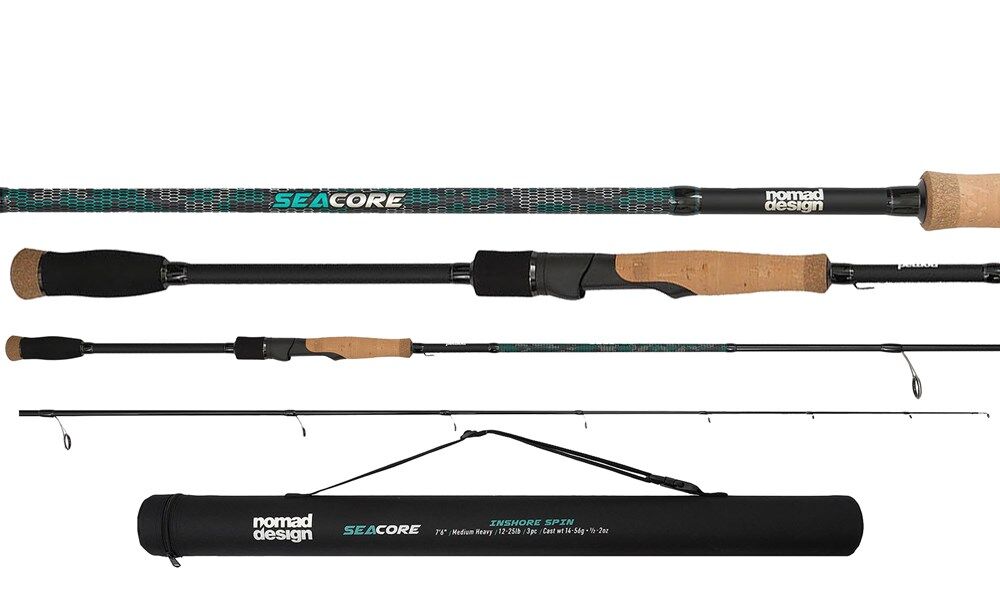 Nomad Design Seacore Inshore Spin Rods - 7ft 6in 3pc - Medium 8lb-17lb