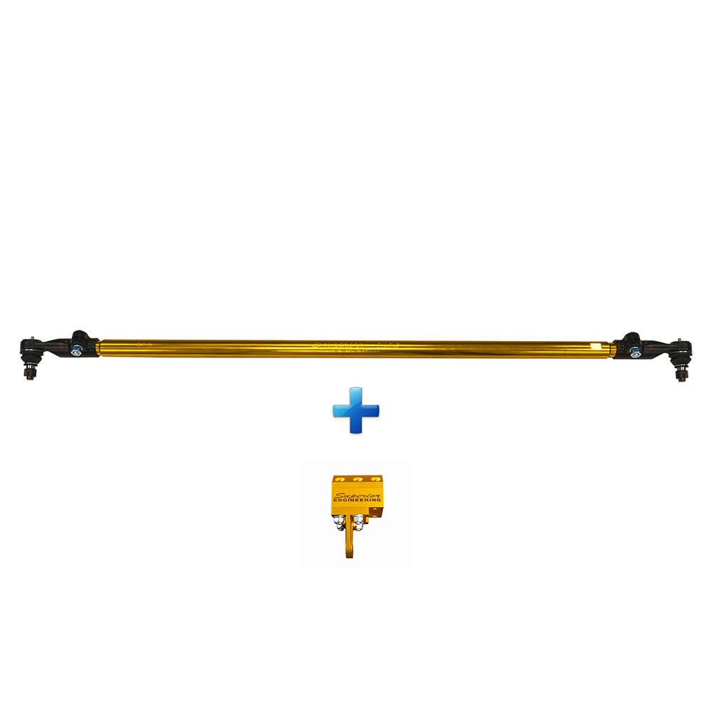 Superior Engineering Billet Series 7075 - T6 Alloy Drag Link Solid Bar 2-6 Inch (50-150mm) Lift to suit Nissan Patrol GQ Adjustable (Pin to Pin)
