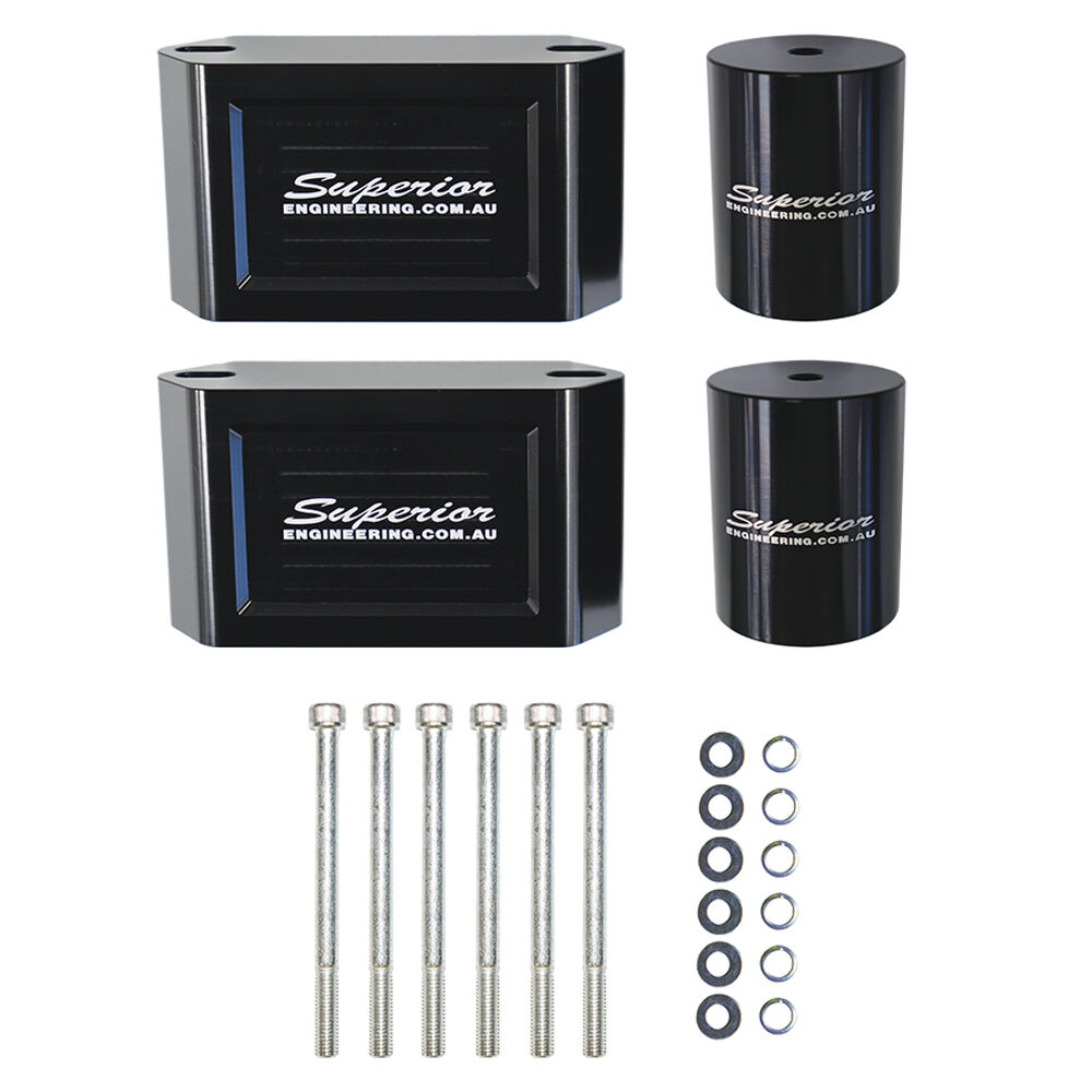 Superior Engineering Superior Billet Series 6061-T6 Alloy Bump Stop Extensions 75mm to suit Toyota LandCruiser 76/78/79/80/105 Series Front