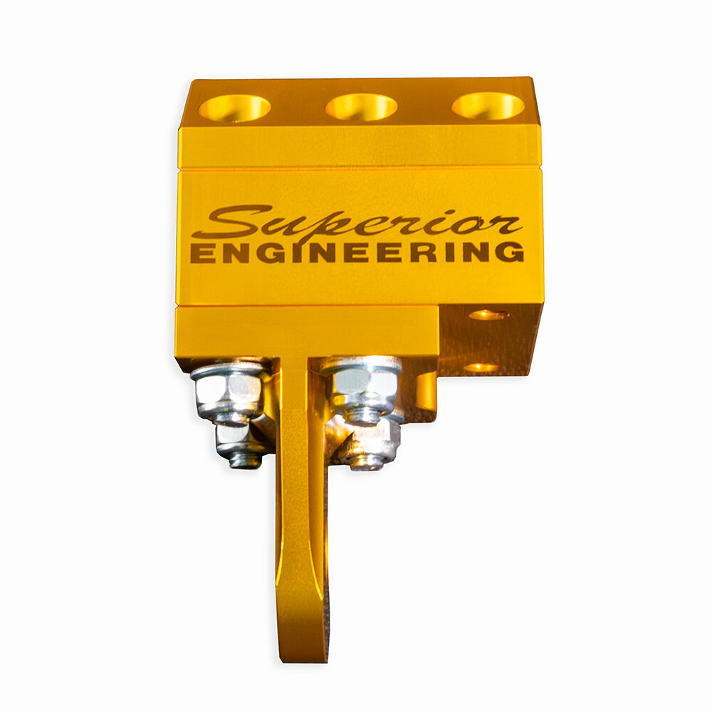 Superior Engineering Superior Billet Series 7075-T6 Alloy Damper Bracket to suit Nissan Patrol GQ/GU Suit Drag Link (Pin-Pin) Gold