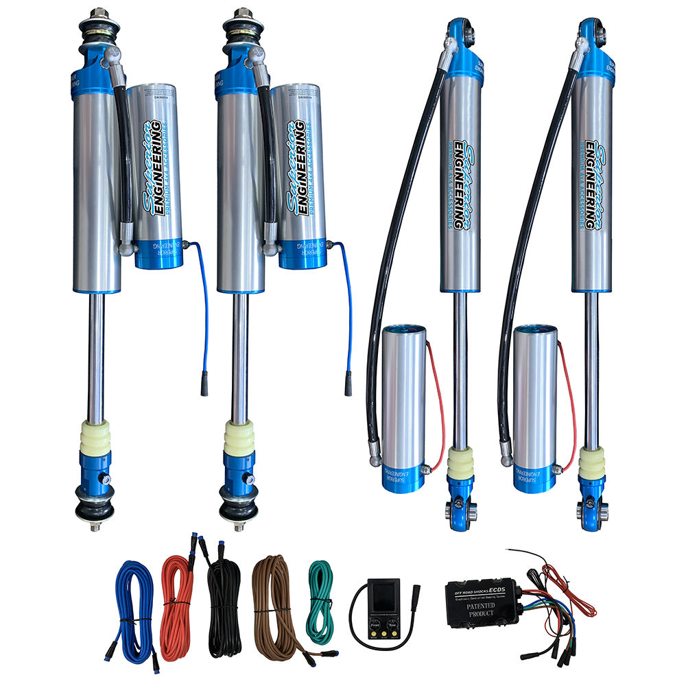 Superior Engineering Electric (ECDS) In Cab Adj 2.5 Monotube RR Shock Kit 3" (75mm) Lift to suit Toyota LC 76/78/79 Series (Shock Kit)