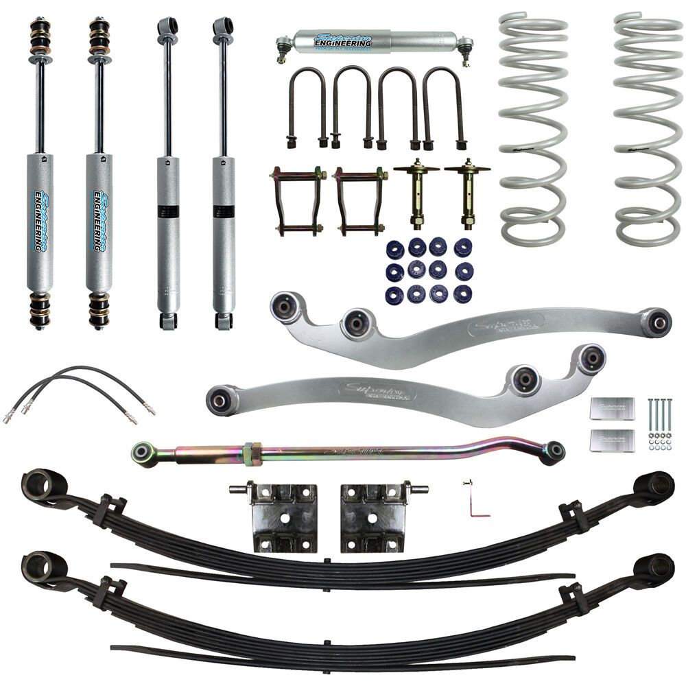 Superior Engineering 3 Inch (75mm) Lift Kit to suit Toyota LandCruiser 76 Series Pre 07/2016 4.5lt V8