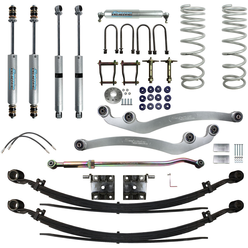 Superior Engineering 4 Inch (100mm) Lift Kit to suit Toyota LandCruiser 76 Series Pre 07/2016 4.5lt V8