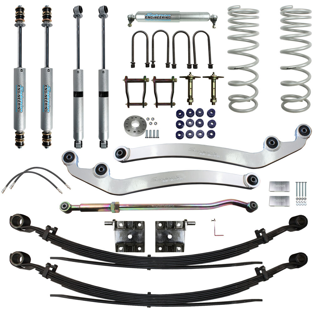 Superior Engineering 4 Inch (100mm) Lift Kit to suit Toyota LandCruiser 76 Series 8/2016 on 4.5lt V8