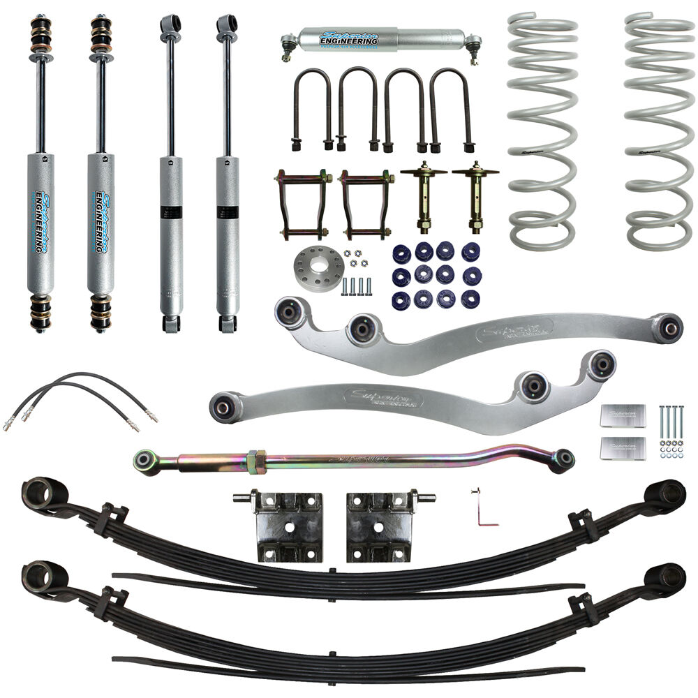 Superior Engineering 4 Inch (100mm) Lift Kit to suit Toyota LandCruiser 76 Series 2023 on 2.8lt 4cyl