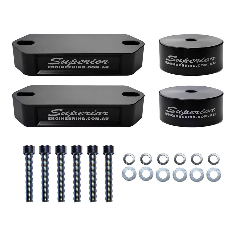 Superior Engineering Superior Billet Series 6061-T6 Alloy Bump Stop Extensions 25mm to suit Toyota LandCruiser 76/78/79/80/105 Series Front