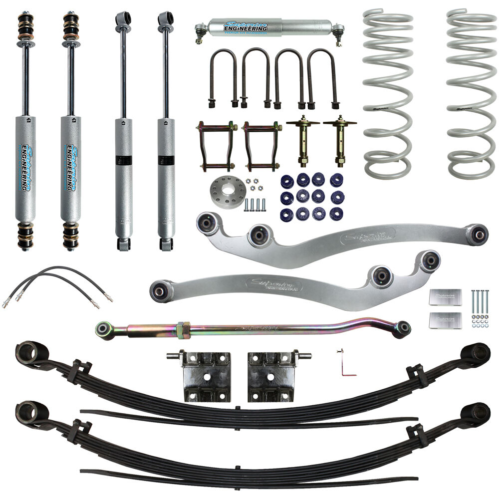 Superior Engineering 4 Inch (100mm) Lift Kit to suit Toyota LandCruiser 79 Series Pre 07/2016 4.5lt V8