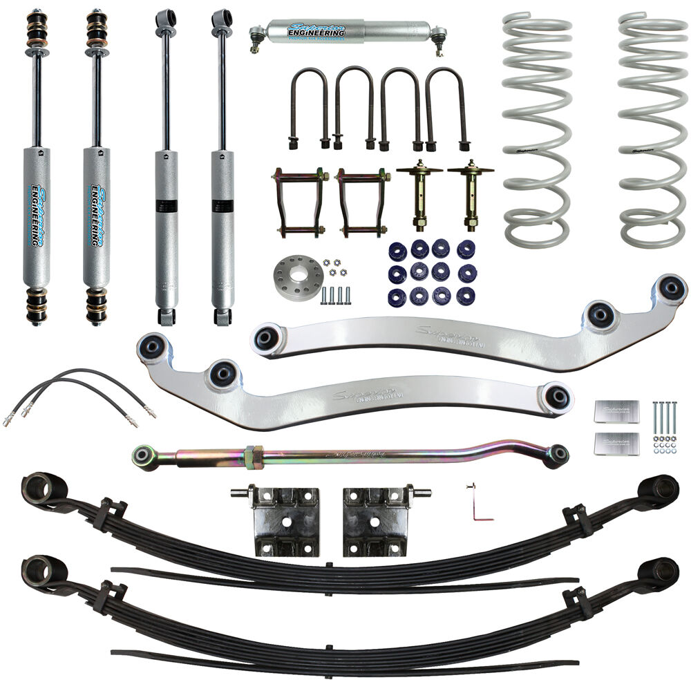 Superior Engineering 4 Inch (100mm) Lift Kit to suit Toyota LandCruiser 79 Series Single Cab 8/2016 on 4.5lt V8