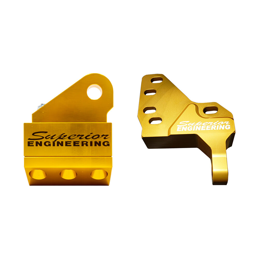 Superior Engineering Billet Series 7075-T6 Alloy Damper Brackets Upgrade Suits Solid Bar 7075/4340M Drag Link For Toyota LC 70 Series Tapered Pin