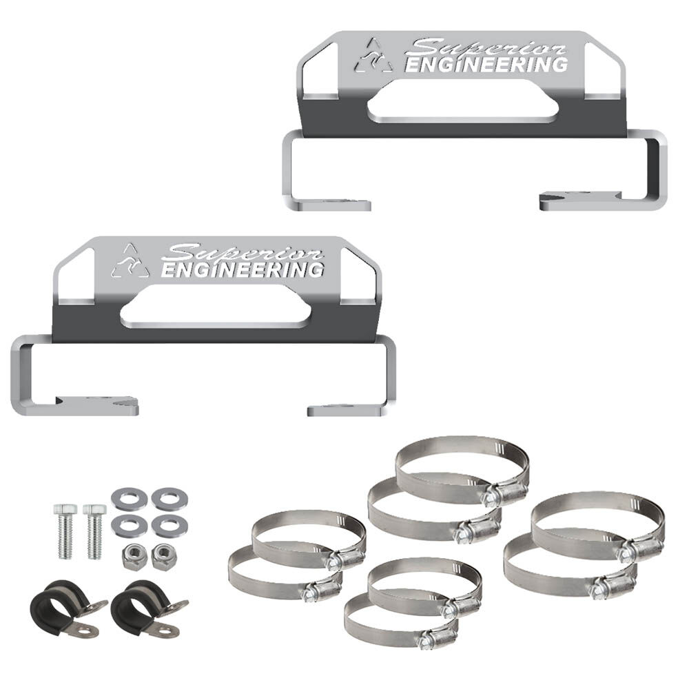 Superior Engineering Superior 304 Stainless Steel 2.0/2.5 Shock Reservoir Mount to suit Toyota LandCruiser 80/105 Series Front