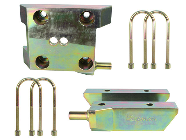 Superior Engineering Superior U-Bolt Plate High Clearance Billet Steel to suit LandCruiser 76 Series Fitted with Diamond Diff