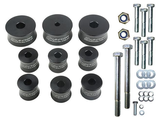 Superior Engineering Superior Billet Series 6061-T6 Alloy 25mm Diff Drop Kit to suit Toyota LandCruiser 200 Series