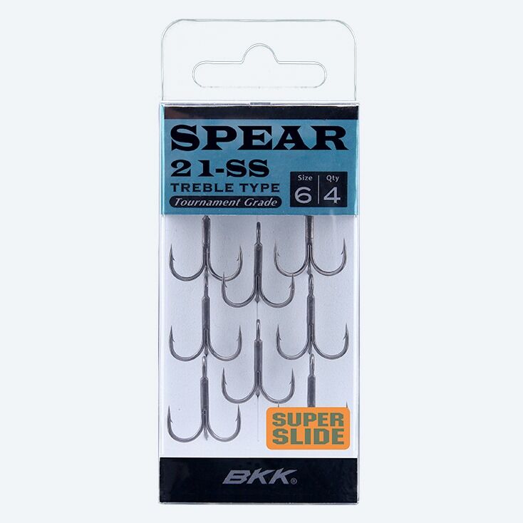 BKK Spear-21 SS Treble Hooks - #4 - 7 Per Pack
