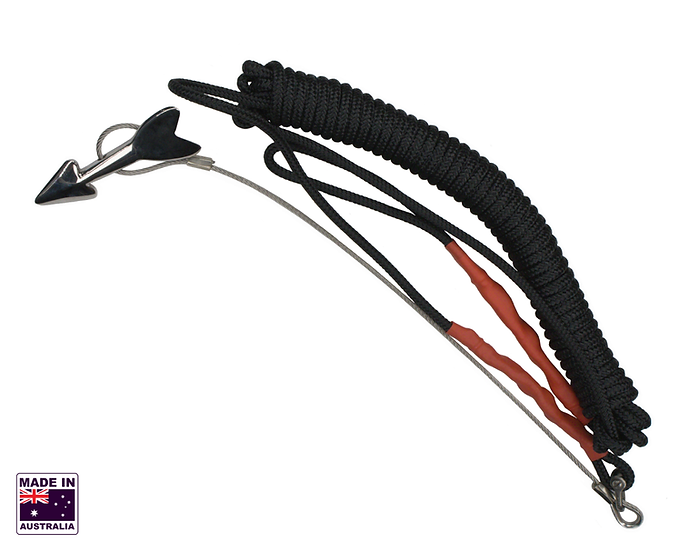 Hookem Slip Tip Gaff Head & Rope Only - Stainless Steel Head - No ShaFT Or Handle Included