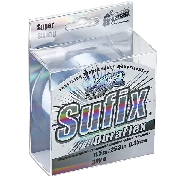 Lenza Monofilo Sufix Duraflex – 300 M, Diametro 0,22 Mm, Trasparente, Alta Resistenza