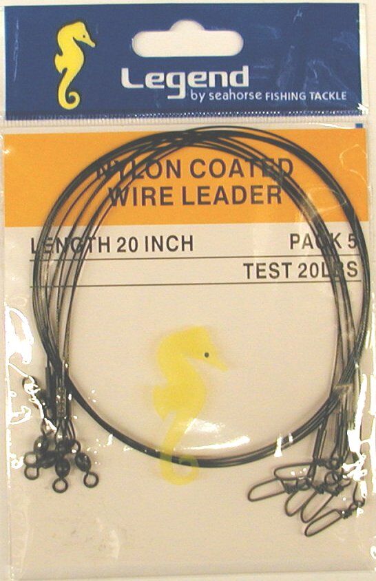 Seahorse Tackle Trace Black 20"X20 Coastlock Snap