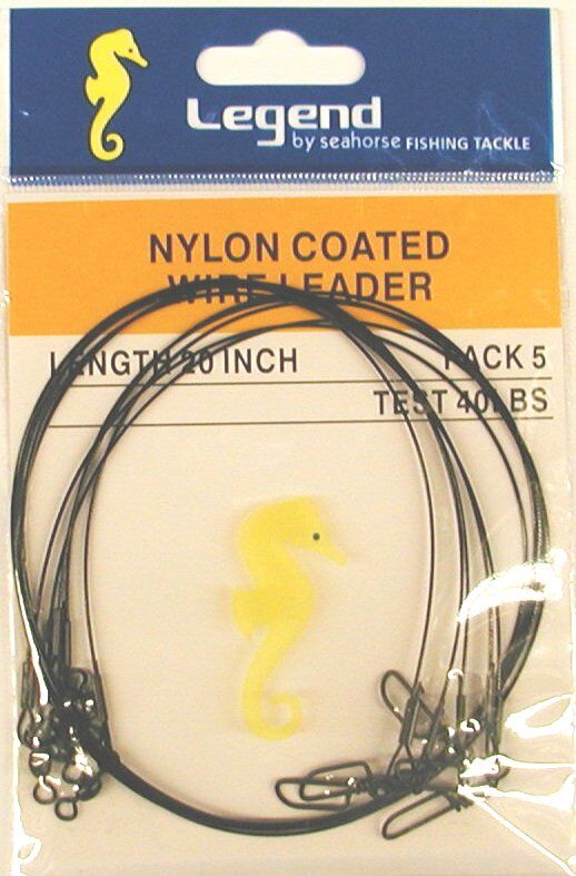 Seahorse Tackle Trace Black 20'X40 Coastlock Snap