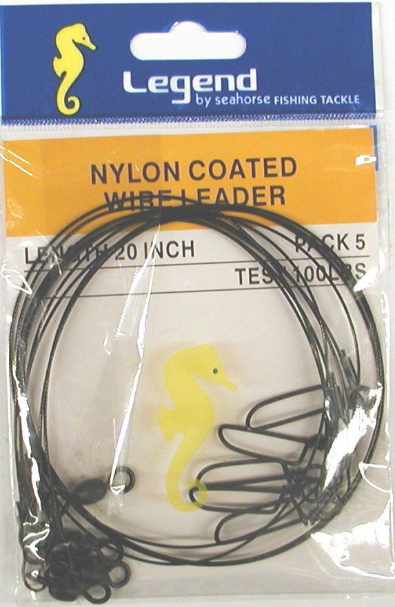 Seahorse Tackle Trace Black 20"X100 Coastlock Snap