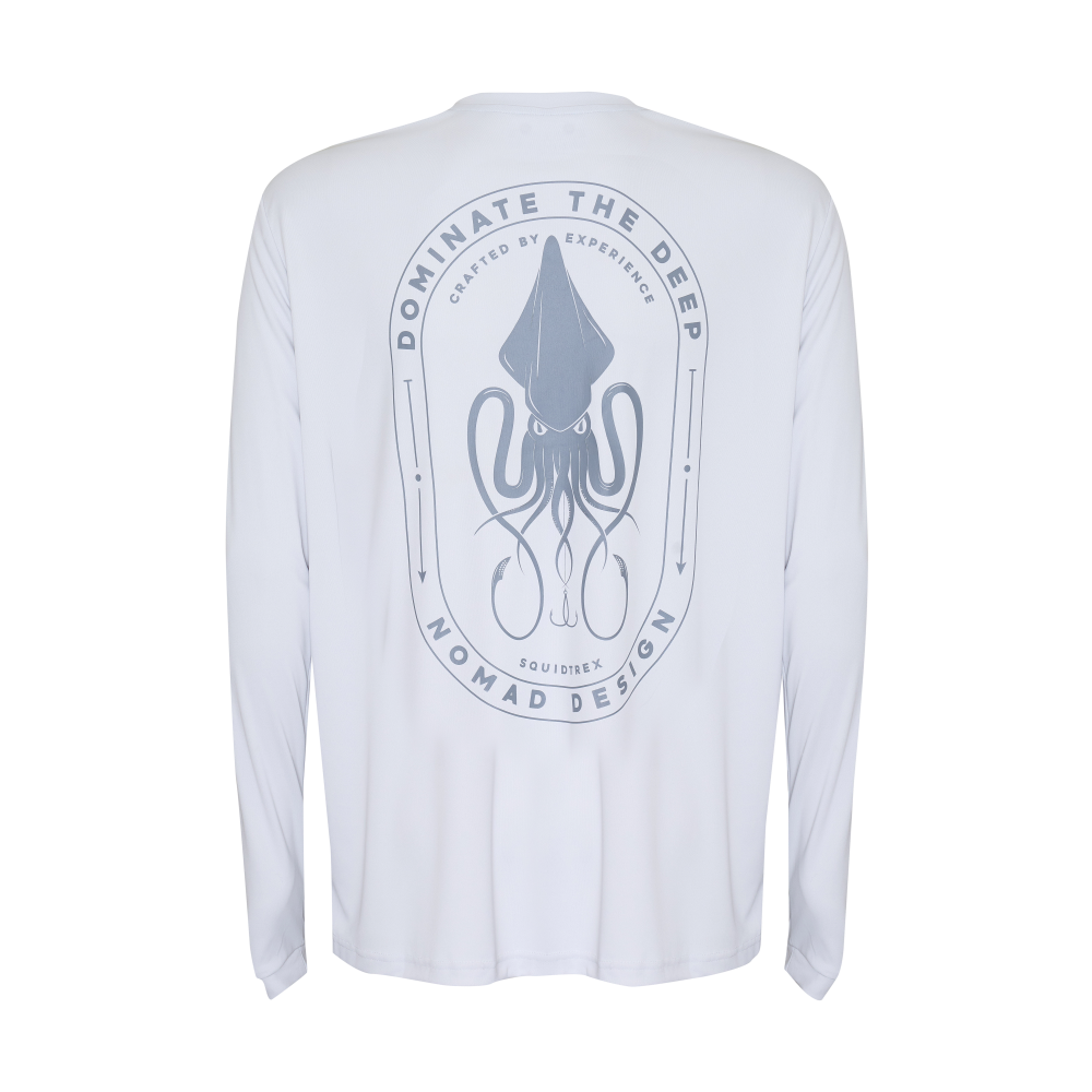 Nomad Design Tech Fishing Shirt Squidtrex Domination - Steel - XXL