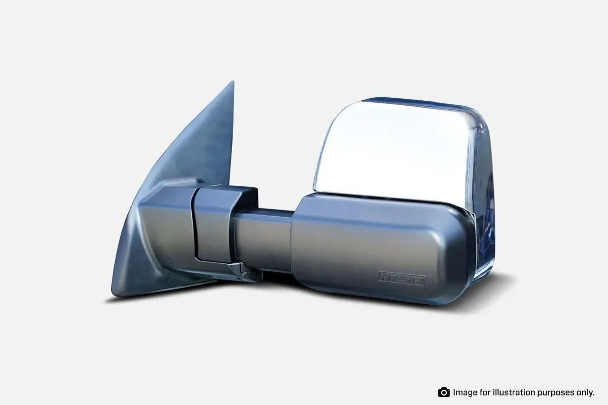 Msa Towing Mirrors (Chrome, Electric) To Suit Tm1101 - Mitsubishi Triton 2015-02/2024