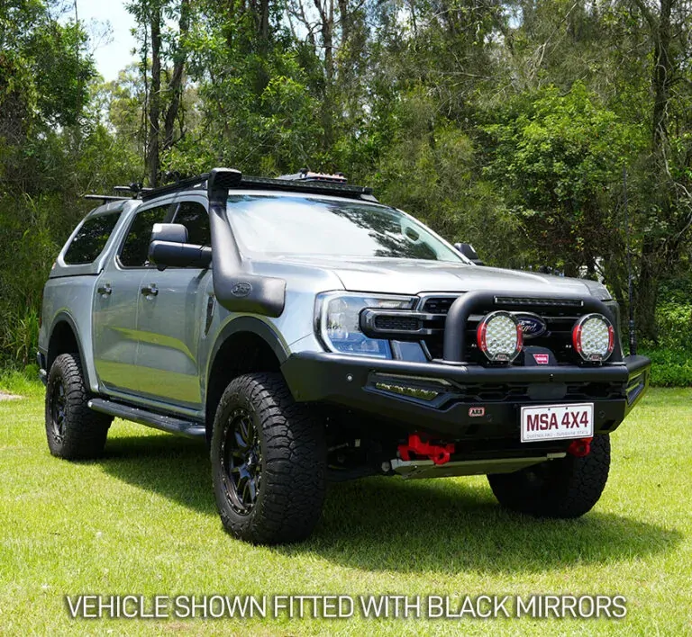MSA Towing Mirrors to suit Ford Ranger 22-On, Everest 22-On - Chrome,Electric,Heated,Indicators,Blind Spot,Camera,Temp Sensor,Puddle Light,Power Fold