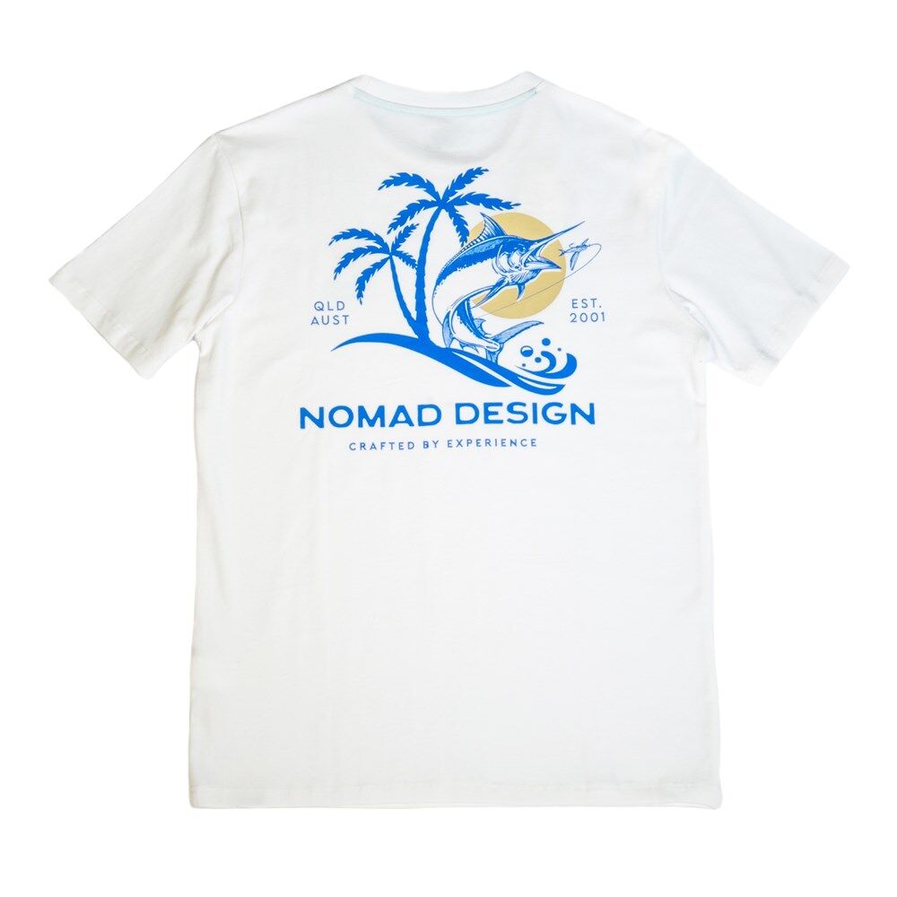 Nomad Design T-Shirt Marlin Sunset - White - S