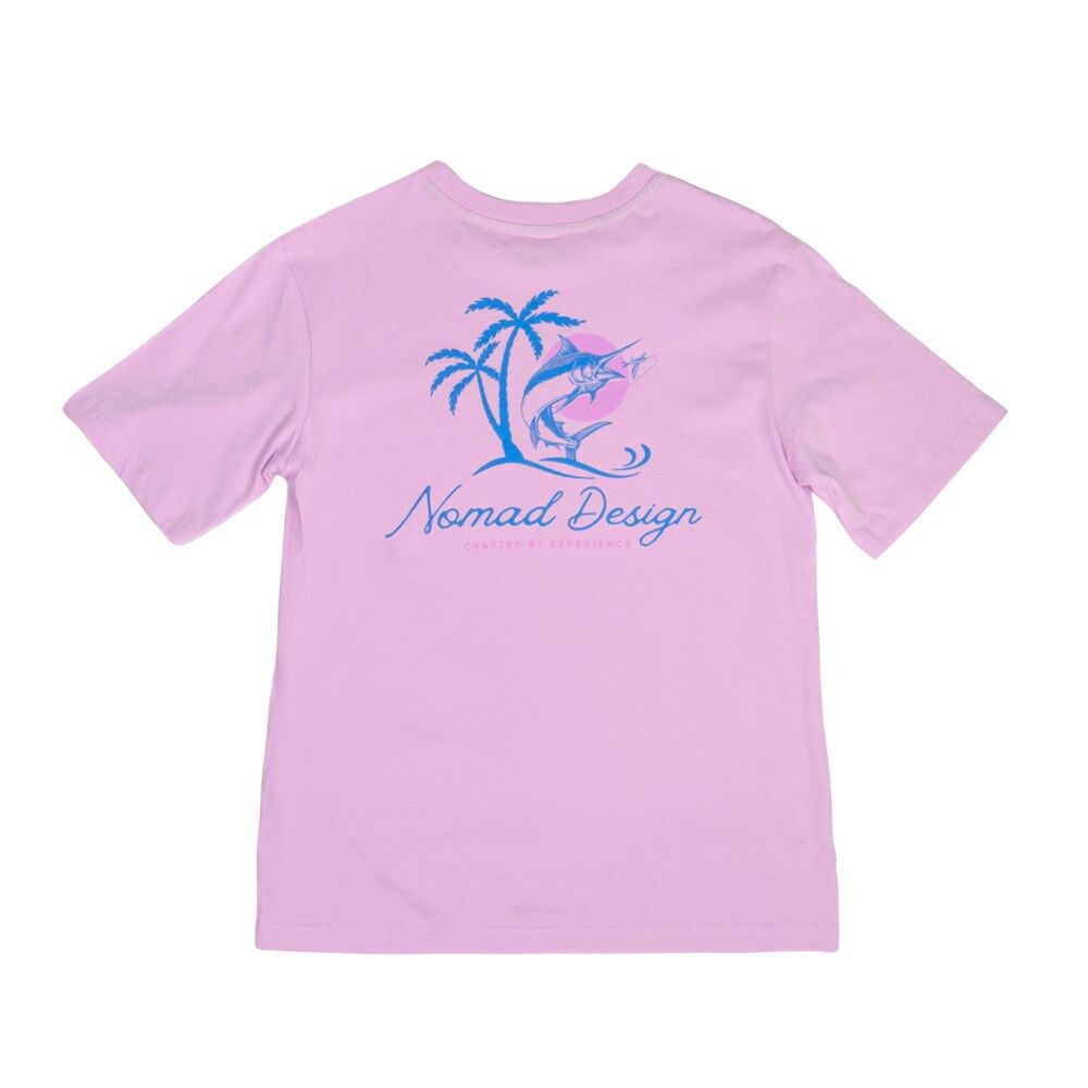 Nomad Design T-Shirt Womens Marlin Sunset - Lilac - 14