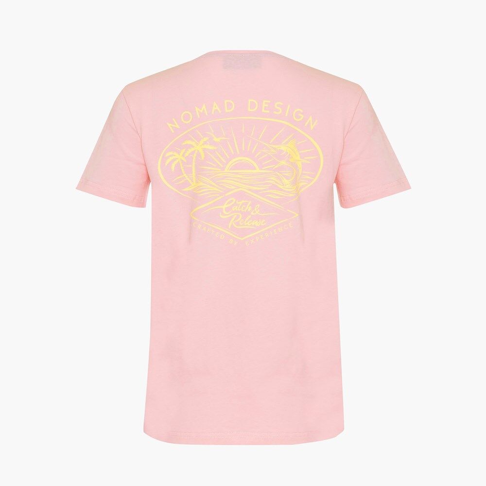 Nomad Design T-Shirt Womens Catch & Release - Blush - 18