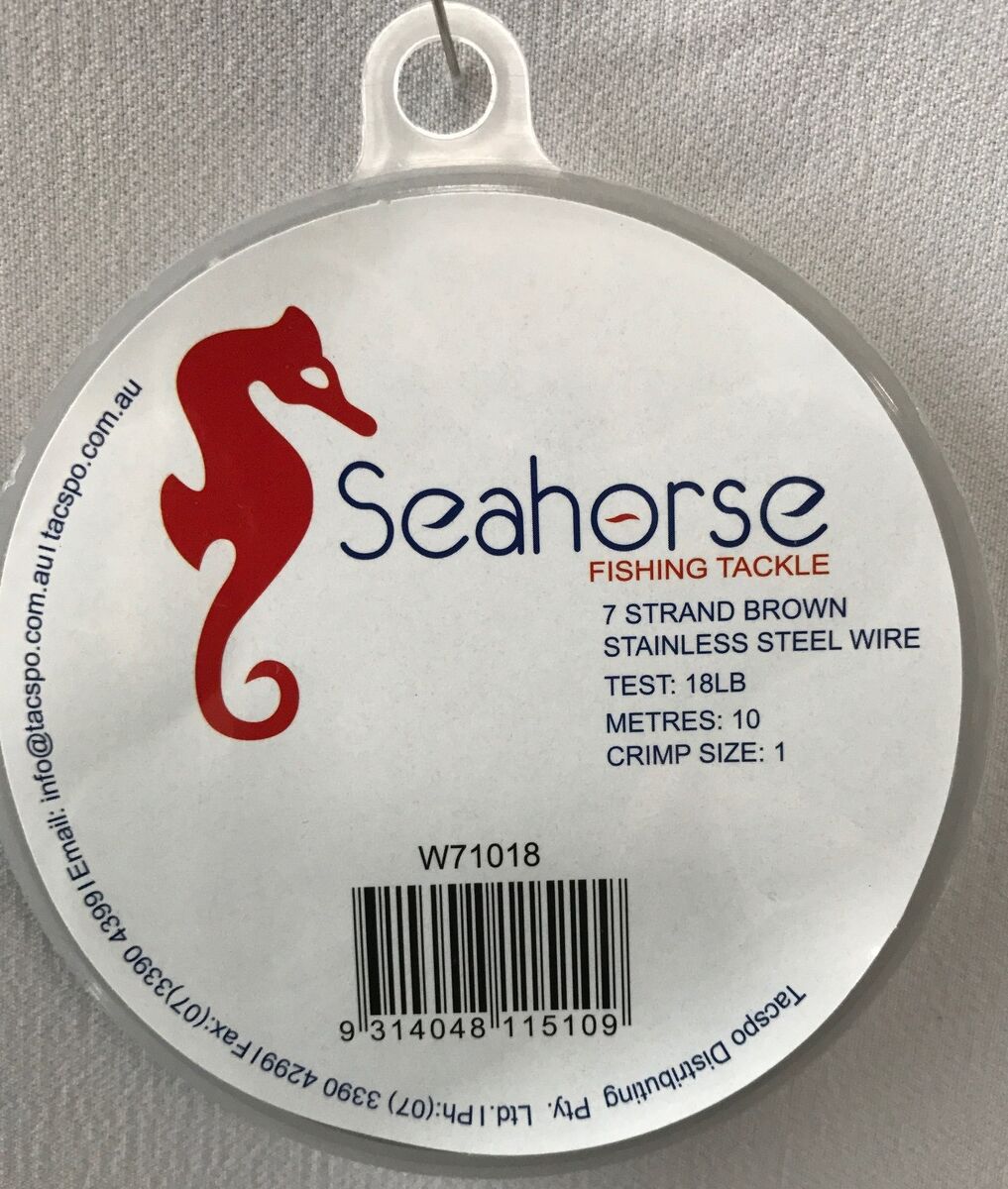 Seahorse Tackle Wire 1X7 Stainless Steel 18Lb X 10M