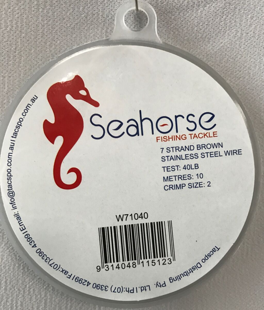 Seahorse Tackle Wire 1X7 Stainless Steel 40Lb X 10M
