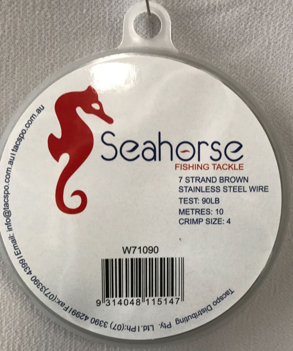 Seahorse Tackle Wire 1X7 Stainless Steel 90Lb X 10M