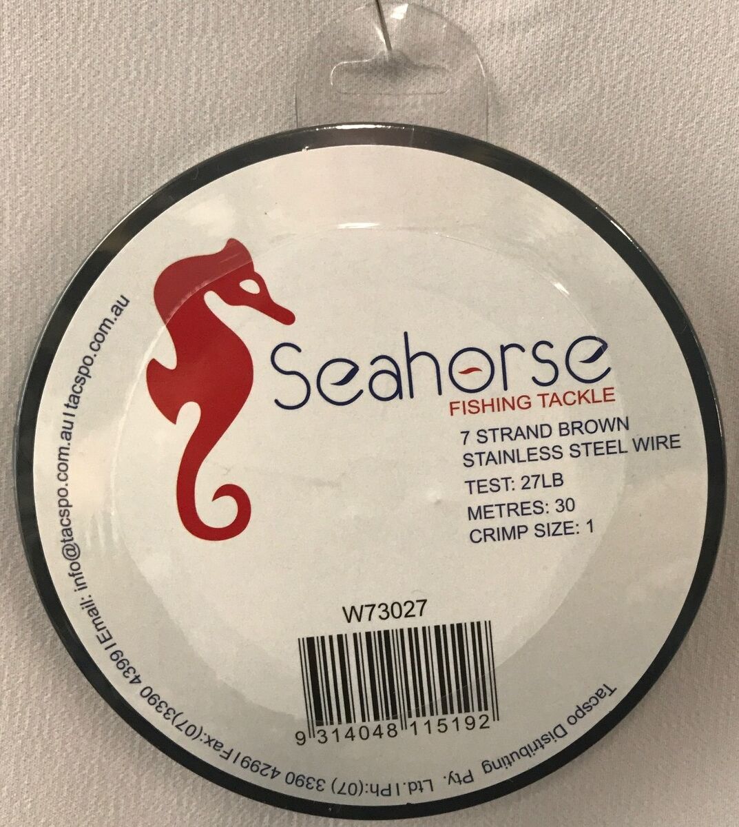 Seahorse Tackle Wire 1X7 Stainless Steel 27Lb X 30M