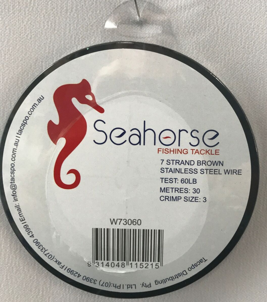 Seahorse Tackle Wire 1X7 Stainless Steel 60Lb X 30M