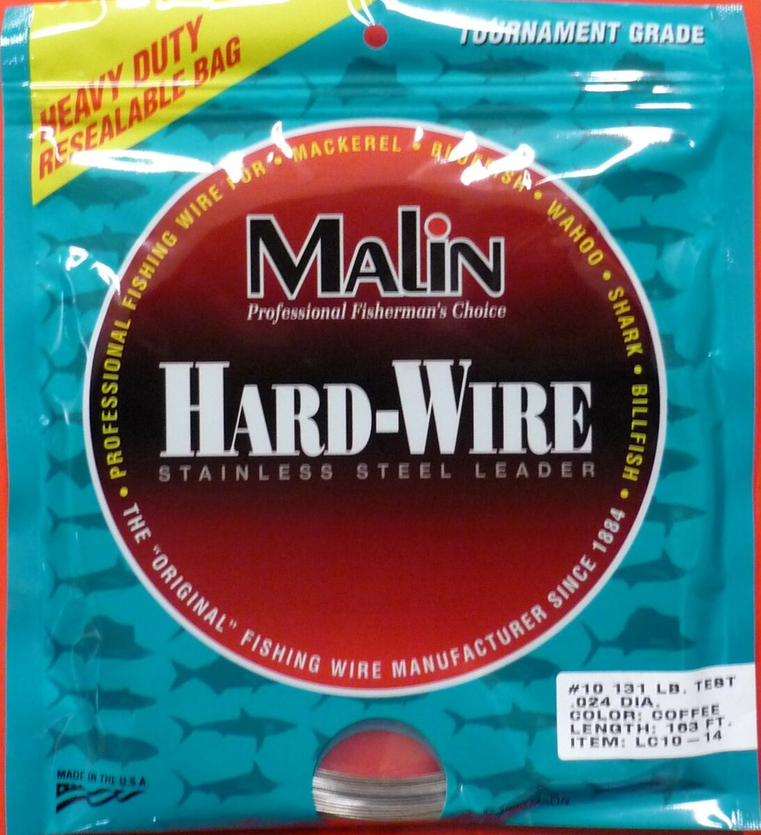 Malin Wire Us Stainless Steel 131LBox 1/4Lb.024"Br