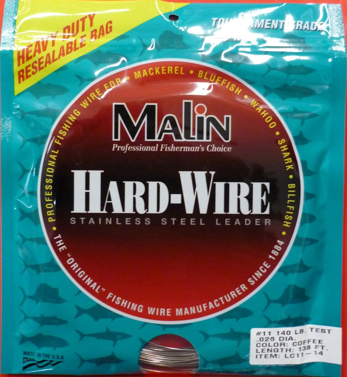 Malin Wire Us Stainless Steel 140LBox 1/4Lb.026"Br