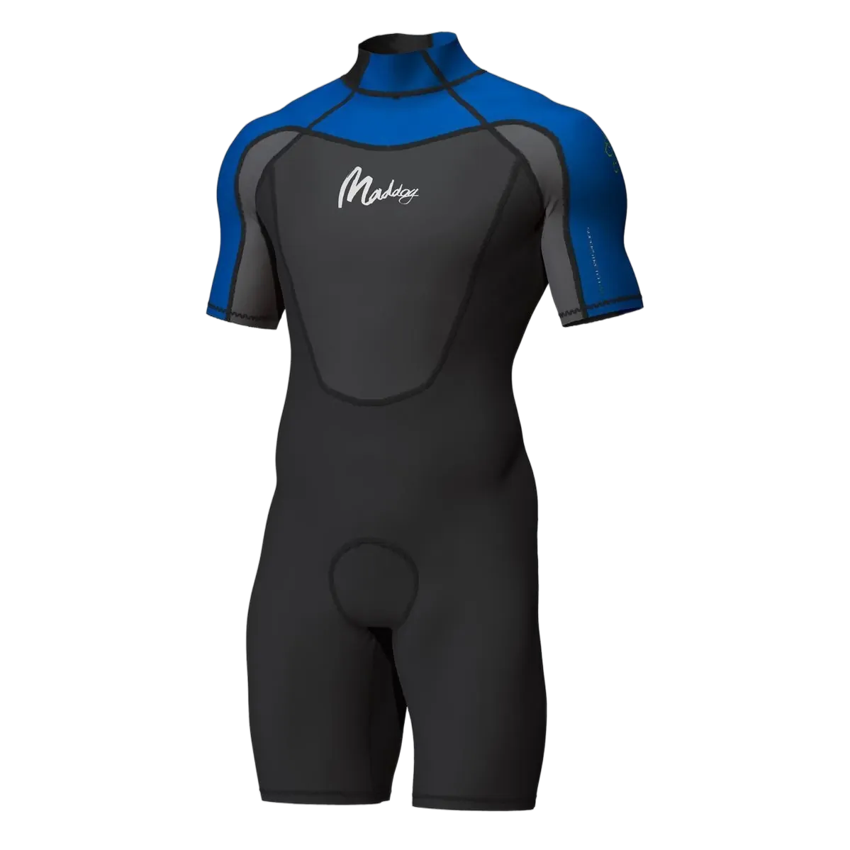 Maddog Mens Superstretch Springsuit 2mm Wetsuit Black/Blue - Medium