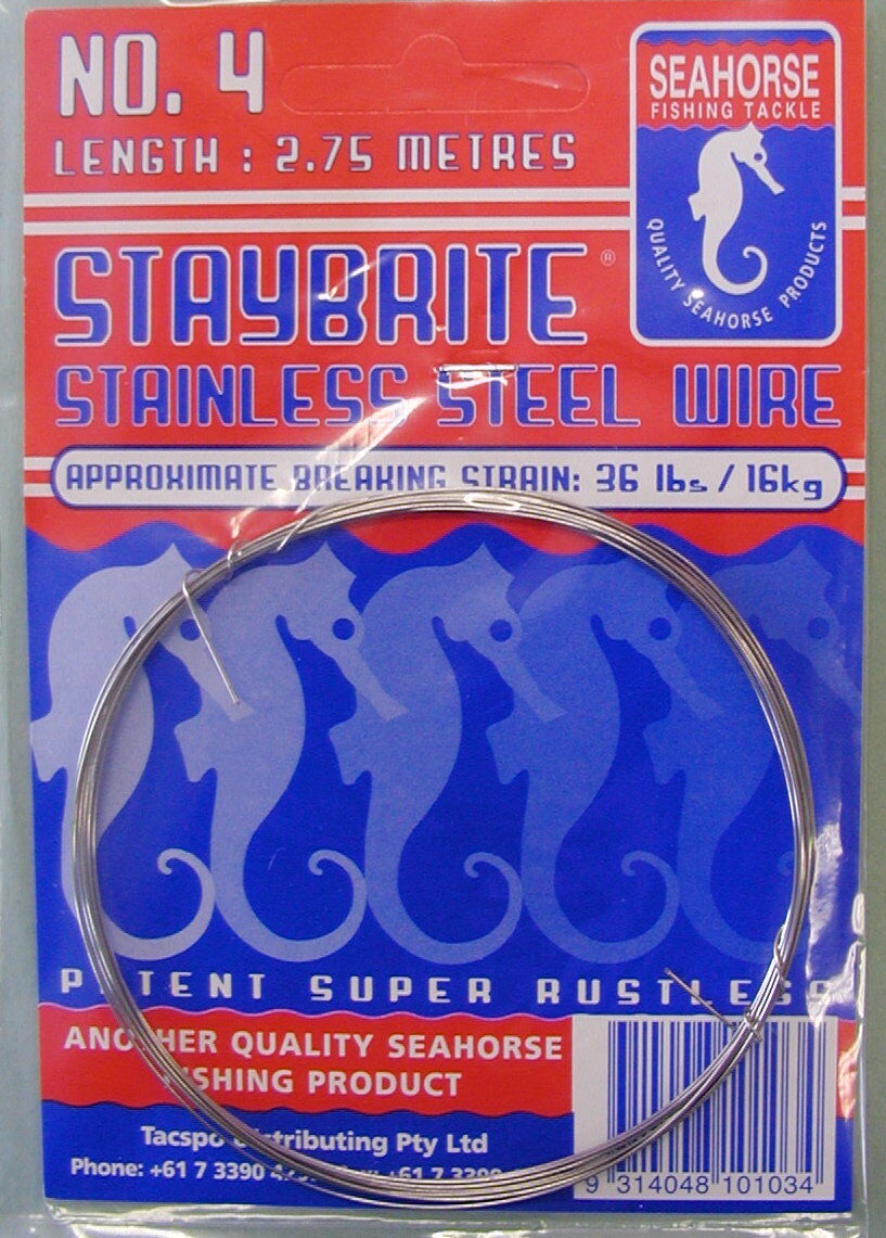 Seahorse Tackle Wire Staybrite Size 4 36Lb Dz
