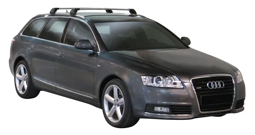 Yakima FlushBar 100 & 105cm Silver Pair (S26Y) To Suit Audi A6/S6/RS6 Avant /2005-/2010