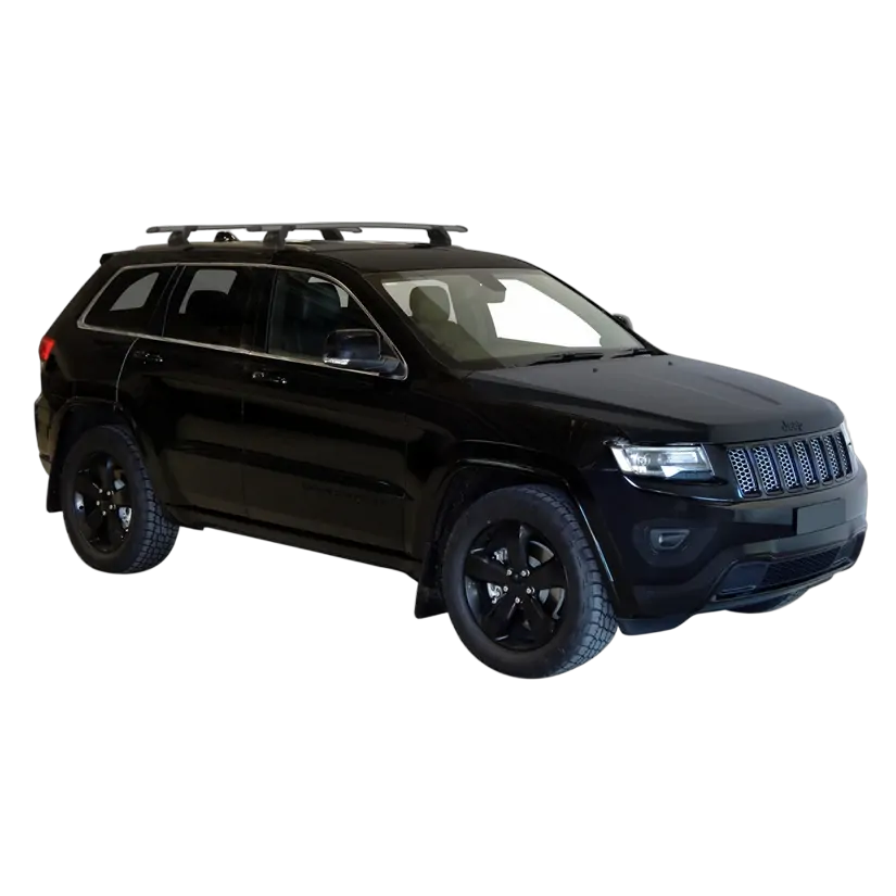 Yakima ThruBar 135cm Silver Pair (S17Y) To Suit Jeep Grand Cherokee WK2 SRT-8 / Blackhawk /2012-12/2021