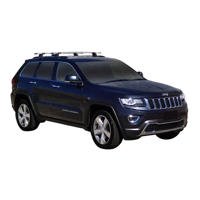 Yakima ThruBar 135cm Silver Pair (S17Y) To Suit Jeep Grand Cherokee WK2 Steel Rails /2011-12/2021