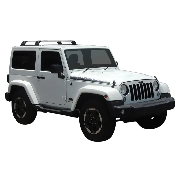 Yakima FlushBar 105cm Silver Pair (S7Y) To Suit Jeep Wrangler JK /2007-04/2019